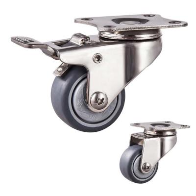 China 2''  Light Duty Stainless Steel Swivel Locking Caster for sale