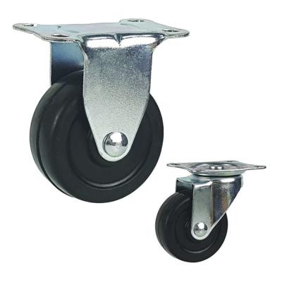 China 3 Inch 88LBS Capacity Fixed Plate Furniture Moving Castors , Replacement Bed Casters for sale