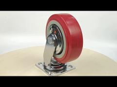 PP core red pvc heavy duty casters show