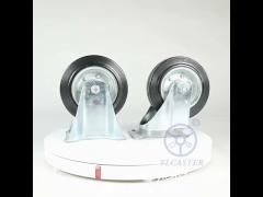European type industrial black rubber casters show-YLcaster