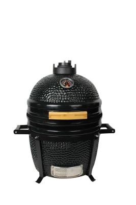 China Outdoor Charcoal 16 Inch Kamado Grill Ceramic Black Color 40cm for sale