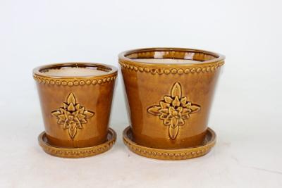 China Macetas de interior de cerámica de 6 y 8 pulgadas en venta