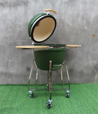 Cina Colore verde 48 cm Kamado 18 pollici grill utensili da cucina in ferro rivestito nero in vendita