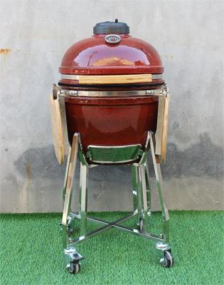 China 48cm Ceramic Charcoal Grill 18 Inch Tropical Red Color for sale