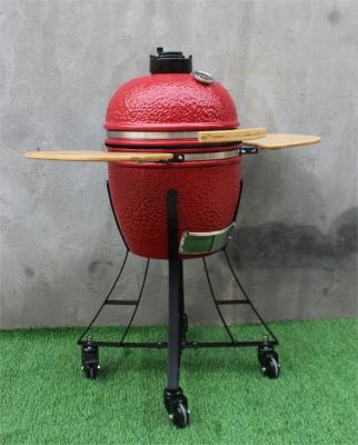 China 44cm Ceramic Barbecue Grill Royal Red Color 17 Inch Smoking Baking Grilling Searing for sale