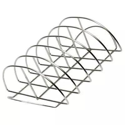 China 41x25.5x12cm Kamado Grill Accessories Stainless Steel Rib Rack For Smoking And Grilling for sale