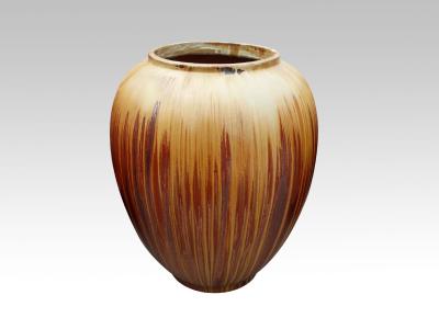 Cina 23 Inch Ceramic Outdoor Pot High Fired For Outside Fat Vase Cascade Copper in vendita