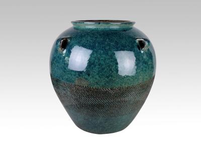 中国 High Fired Ceramic Pots For Outside 19 Inch Jar With Handles N30 販売のため