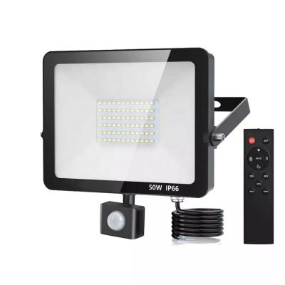 China High Lumen Outdoor PIR LED Flood Light 30W Remote Control for sale