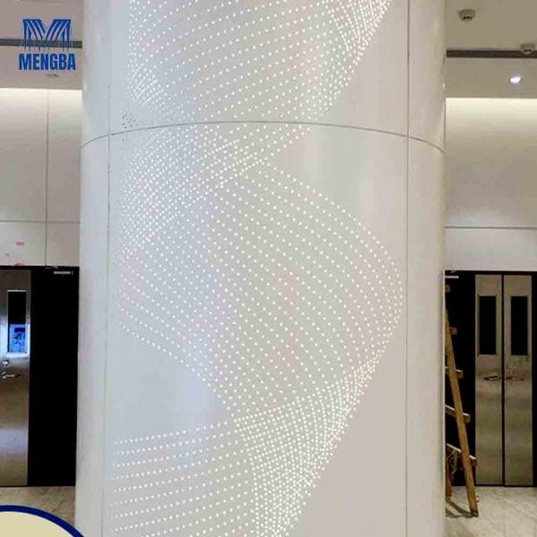 Quality Stadiums Aluminium Exterior Wall Cladding 1mm / 2mm Thickness Column Cover for sale