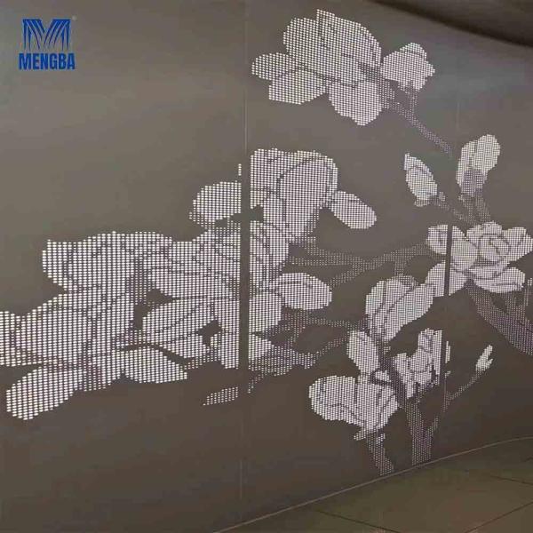 Quality Customized Aluminium Curtain Wall Punched Plate Cladding Facade for sale