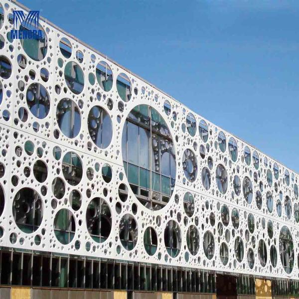 Quality Customized Aluminium Curtain Wall Punched Plate Cladding Facade for sale