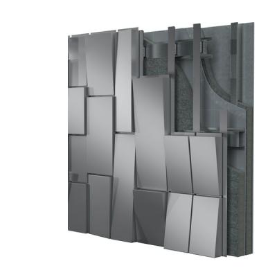China Art Decorative Aluminum Wall Panels Soundproof Aluminum Cladding Wall for sale