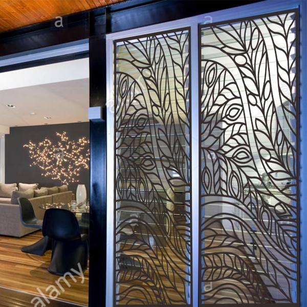 Quality Aluminium Four Panel Room Divider Decorative Modern Divider Screen Portable for sale