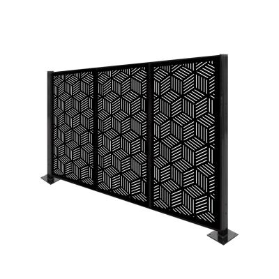 China Anodized Black Aluminum Garden Fence Lightweight Waterproof Privacy Fence for sale