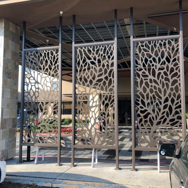 Quality Garden Exterior Aluminum Privacy Fence Trellis Heat Insulation for sale