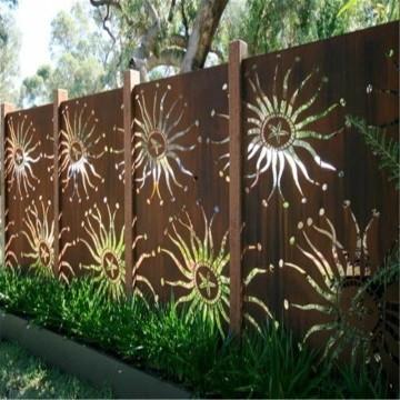 China Powder Coated Aluminum Privacy Fence Panel Weatherproof Durable for sale