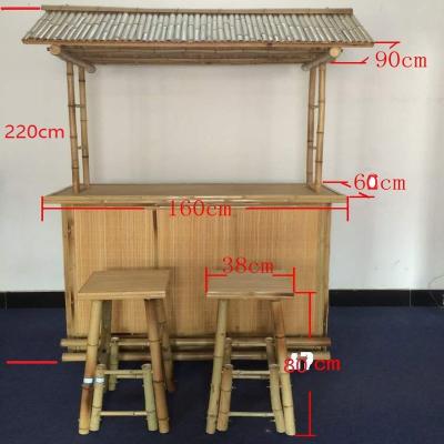 China Silla de bambú de Tiki Bars With Counter Bamboo del partido tropical al aire libre interior de la cabaña en venta