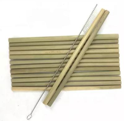 China Biodegradable Minor Caliber Disposable Bamboo Straws 20cm Custom for sale