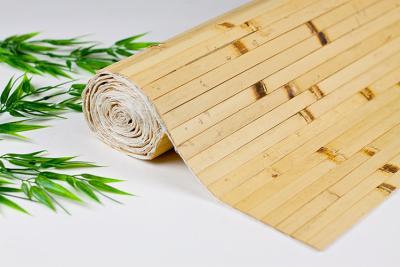 China Natural Bamboo Wallpaper Hand Made Bamboo Paneling 17mm Woven Back For Home Decoration for sale