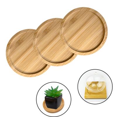 China 6 Pack 9cm Round Blank Bamboo Coasters Bar Home Cup Coasters for sale