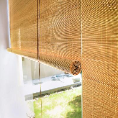China 1m Length 2m Height Handmade Bamboo Roller Curtain Protecting Privacy Home Decoration for sale