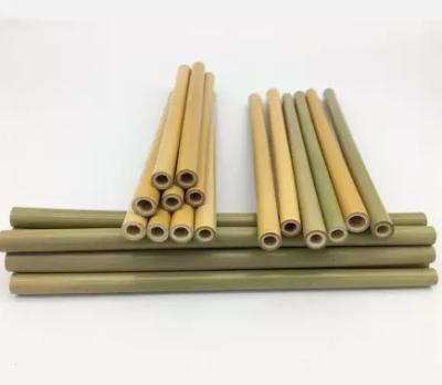 China palhas de bambu descartáveis de 19cm naturais para a bebida Drinkings frio das crianças à venda