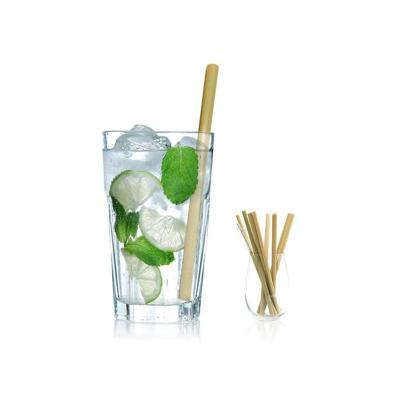 China 22.5cm Disposable Bamboo Straws Beverage Usage Bamboo Drinking Straw for sale