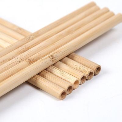 China Biodegradable Disposable Bamboo Straws Laser Private Logo For Party Wedding for sale