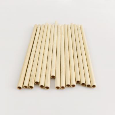 China palhas de bambu descartáveis naturais de 22.5cm para o chá do cocktail da bebida do café à venda