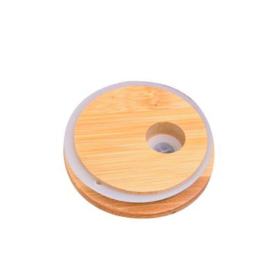 China Wooden Bamboo Reusable Canning Lids For Food Cereal Storage Tea Herbs Coffee for sale
