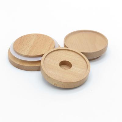 China Silicon Ring Bamboo Jar Lid Storage Jar Candle Jar Bamboo Airtight Lids for sale