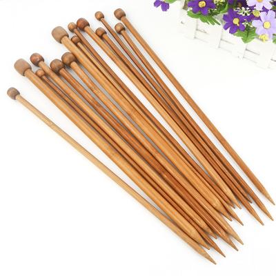 China Carbonized Bamboo Knitting Needles Single Head Knitting For Warm Scarf Socks for sale