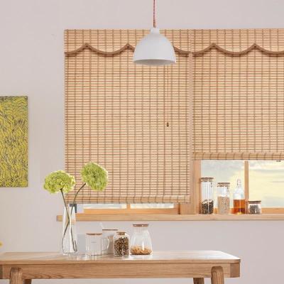 China Daylight Window Blinds Colorful Pleated Bamboo Roller Sun Shade For Home Office Hotel for sale