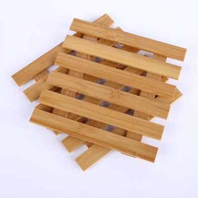China Bamboo Plant Saucer Blank Bamboo Coasters For 3.2 Inch Plant Pots Succulent Plants for sale
