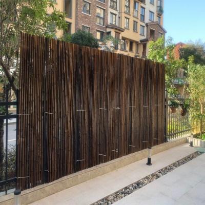 China Madeira de bambu Reed Fence Painted Panels Rolled do jardim natural 10*100cm à venda