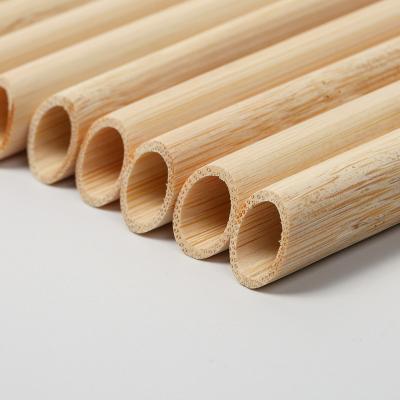 China Reusable Natural Bamboo Drinking Straw With Customized Laser Label Log Biodegradable for sale