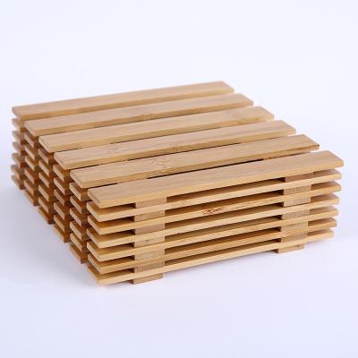 Китай Небольшие пористые пустые бамбуковые подставки для суккулентного подноса горшка завода 3,2 дюйма продается