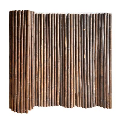 China Natural Bamboo Material Painted Bamboo Fence Panels Rolled Bamboo Fence Privacy Garden Border for sale