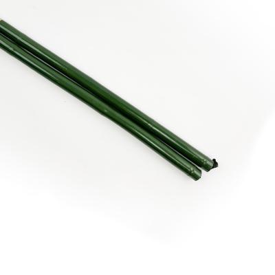 China 20cm Painted Raw Bamboo Poles Stakes Rods Green Decoration for sale