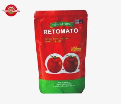 China OEM Triple Concentrated Tomato Paste 100g Stand Up Sachet 30%-100% Purity for sale