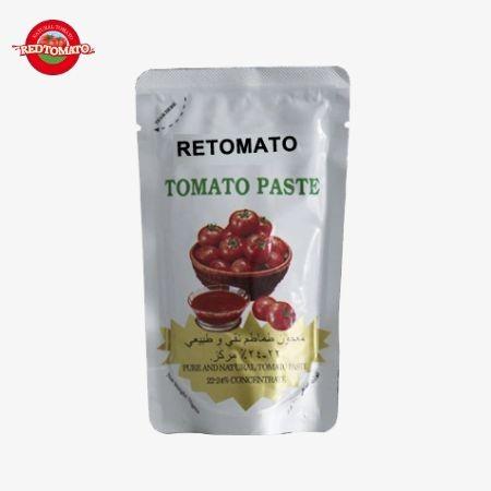 Quality FDA Certificate Triple Concentrated Tomato Paste 200g In Stand Up Sachet for sale