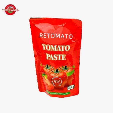 Quality Stand Up Sachet Tomato Paste 400g Convenient Flavorful 30%-100% Purity for sale