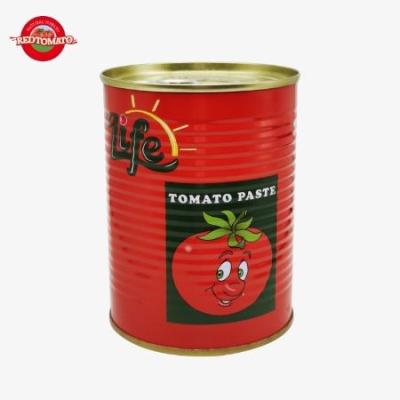 China Hard Open Lid Canned Tomato Paste 140g Per Tin Triple Concentrated for sale