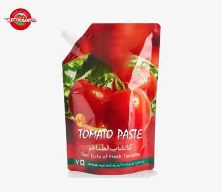 Quality 50g-500g Tomato Paste Triple Concentrated Stand Up Sachet With Spouts for sale