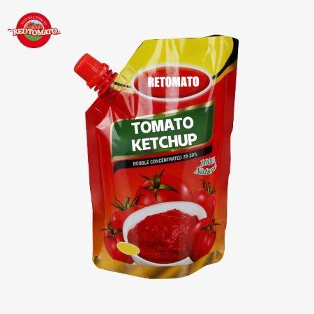 Quality Pure Natural Sachet Tomato , Convenient 1100g Bag Ketchup Sweet And Sour for sale