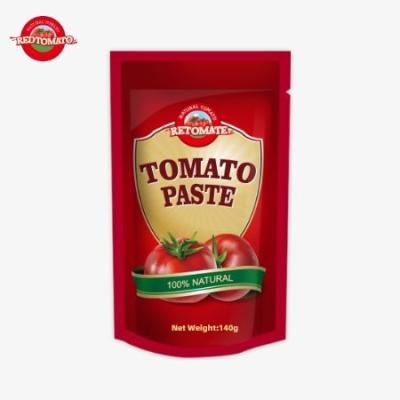 China 140g Red Tomato Paste Stand Up Sachet Convenient And Flavorful for sale
