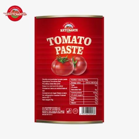 Quality Delicious 400g Canned Tomato Paste With Easy Open Lid ISO Certificate for sale