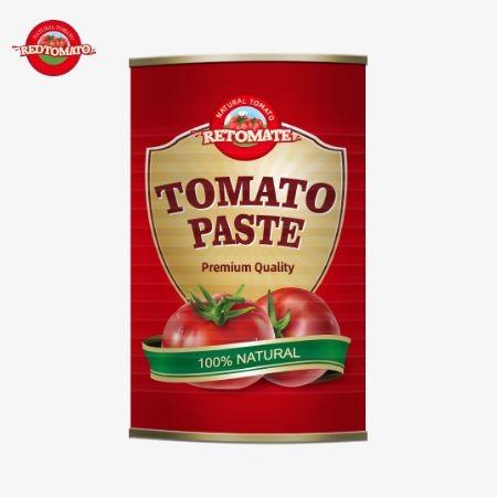 Quality Delicious 400g Canned Tomato Paste With Easy Open Lid ISO Certificate for sale