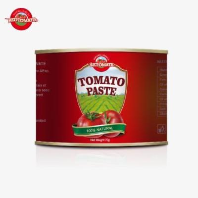 China Premium Canned Tomato Concentrate Enclosed In 70g Tin With User-Friendly Easy-Open Lid en venta
